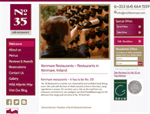 Tablet Screenshot of no35kenmare.com